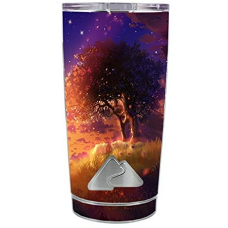 Beautiful Christmas Trees Tumblr Skin Decal Vinyl Wrap for Ozark Trail 20 oz Tumbler Cup (5-piece kit) Stickers Skins Cover / Beautiful Tree Stars Night ()