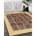 thumbnail image 3 of Ahgly Company Machine Washable Indoor Rectangle Abstract Chrome Gold Yellow Area Rugs, 7' x 9', 3 of 7