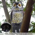 Rotating Head Owl Decoy Protection Repellent Bird Pest Scarer Scarecrow Garden Have Sound