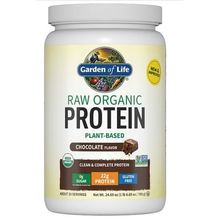 Garden of Life Raw Organic Protein Chocolate 23.4oz (1 lb 7.4 oz / 664g) Powder