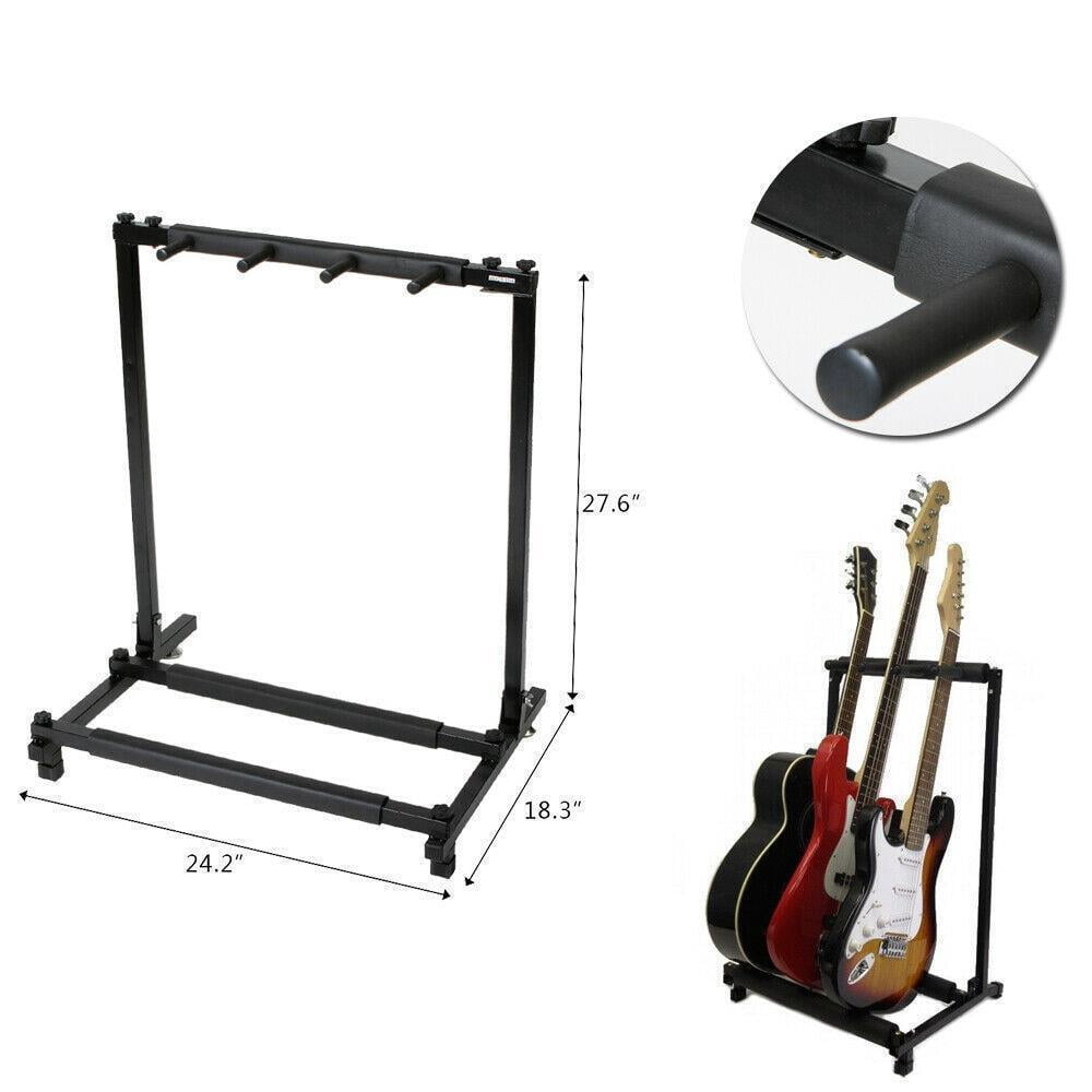 Multi Guitar Stand Rack with Folding Design, Holds up to 4 Electric or Acoustic Guitars