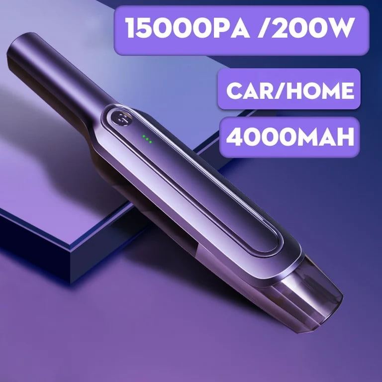 Wet Dry Dual-use Car Vacuum Cleaner Cordless Handheld Vacuum Powerful Cyclone Suction 15000Pa For Desktop Home Car 4000mAh