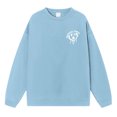 thumbnail image 3 of Gibobby Sudaderas para mujer oferta Sudadera suelta casual con estampado navideño de manga larga con cuello redondo para mujer de manga larga(Azul claro,M), 3 of 5