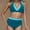 Green, variant on UTSJKR Women's High Waisted Bikini Sets Tummy Control Swimsuits Two Piece Color Block Modest Bathing Suit Blue S