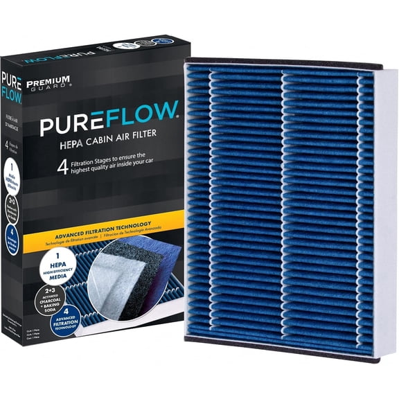 PureFlow HEPA Cabin Air Filter PC6174HX | Fits 2012-2018 Ford Focus, 2013-2019 Escape, 2014-2022 Transit Connect, 2013-2018 C-Max, 2015-2019 Lincoln MKC, 2017-2022 Ford GT