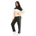thumbnail image 2 of MintLimit Women's 2 Piece Outfits - Stripe Patchwork Sweatsuits Long Short Sleeve Pullover Sweatshirt Skinny Pants Tracksuit Set, 2 of 5
