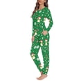 thumbnail image 2 of SCRAWLGOD Frog Candy Cane Pjs Sets for Women Long Sleeve and Pants Pajama Set with Pockets Size XL Crewneck Christmas Pajamas for Women Soft 2 Piece Lounge Set, 2 of 6