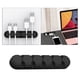 thumbnail image 5 of Organizador de cables con clips de silicona, gestión de cables, cargador, soporte de escritorio para cables Negro, 5 of 9