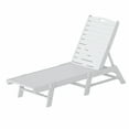thumbnail image 4 of Malibu Poly Reclining Outdoor Patio Chaise Lounge Chair Adjustable, White, 4 of 13