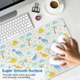 thumbnail image 4 of Long Mouse Pads for Desk,Colorful Dinosaur and Tropical Pattern Desk Mats on Top Of Desks, Desk Mouse Pad Extra Large with 3mm Non-Slip Base and Stitched Edge for Gaming,Office,Work,Home 35.4"x15.7", 4 of 6