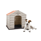 thumbnail image 2 of Casa para perro de Plástico para exterior con Techo Belug Beige, Café, 2 of 5