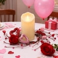 thumbnail image 3 of Decoración de la Pieza Del Centro de la Mesa de Comedor, Corazón Rojo Y Rosa Mini Corona 32cm para el Portavelas O la Pared Colgante, Decoración de la Mesa de Fiesta, 3 of 6