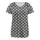 thumbnail image 4 of Camisas de Cuello de Tripulación de Manga Corta para las Mujeres Plisado Mangas de Ruffle, Cuello Redondo Casual Primavera Y Blusa de Verano, 4 of 5