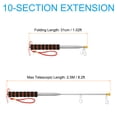 thumbnail image 2 of Unique Bargains Telescopic Handheld Flagpoles 2.5M Sponge Handle Pole w Clips 10 Sections Orange, 2 of 7