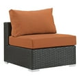 thumbnail image 1 of Modway Sojourn Aluminum Fabric and Rattan Patio Armless Chair in Canvas/Tuscan, 1 of 2