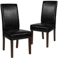 thumbnail image 1 of 2 Pk. Greenwich Series Black LeatherSoft Parsons Chair, 1 of 9