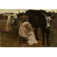thumbnail image 2 of Homer, Winslow 24x17 Gold Ornate Wood Framed with Double Matting Museum Art Print Titled - Milking, 2 of 4