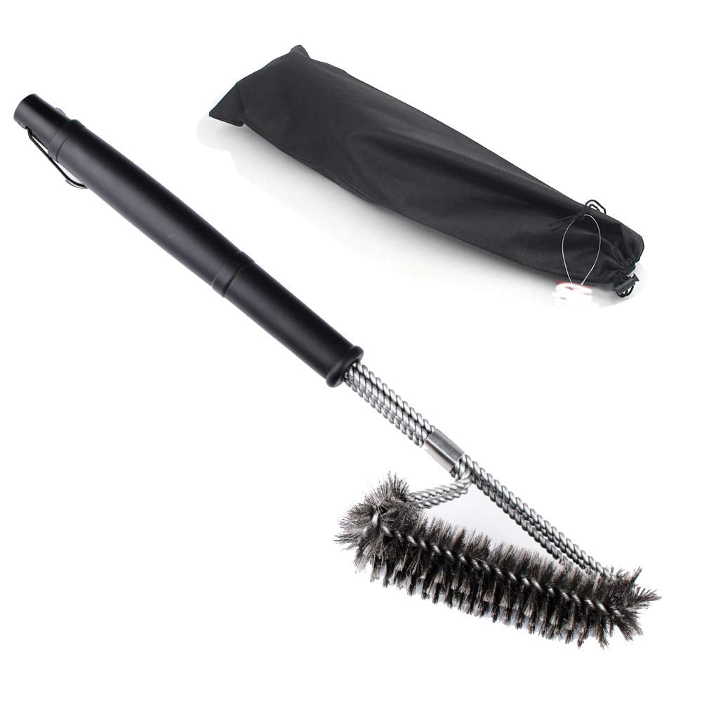 BBQ Grill Brush Stainless Steel 18" Barbecue Cleaning Brush Wire