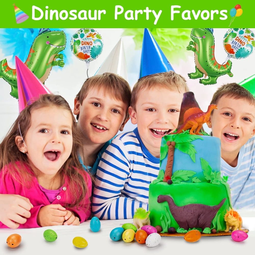 Dinosaur eggs as kids birthday party favors