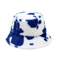thumbnail image 2 of Kiplyki Women's Autumn And Winter Fashion Cow Print Basin Hat Plush Fisherman Hat Warm Hat, 2 of 6