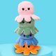 thumbnail image 4 of Juguete de peluche de pulpo reversible, juguetes de peluche de doble cara, muñeca encantadora, 4 of 8