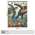 thumbnail image 4 of COMIO Sea Turtle Blanket Super Soft Cozy Ocean Sea Turtle Seashell Starfish Throw Blanket Warm Fuzzy Plush Sea Turtle Decor Bedding Blanket Gifts for Women Men, 4 of 6