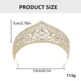 thumbnail image 3 of Crystal Crowns Headpiece Fashion Headwear Women's Hair Accessory Bridal Hairband, 3 of 6