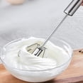 thumbnail image 4 of Batidor de huevos manual - Batidor de huevos de acero inoxidable - Espumador de leche - Batidora rotativa para batir, batir y revolver, 4 of 5