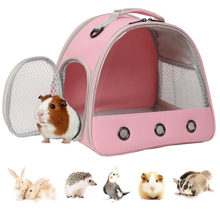 Portable Small Animal Carrier for Guinea Pig Bird Rabbit Turtle Hedgehog Travel Outdoor Hangbag