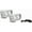 White, variant on Vision X Lighting 9131719 Optimus Square White 2 10w LEDs 10 Degree Narrow 2 Light Kit