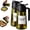 Black & Black, variant on KORALAKIRI 2 in 1 Oil Sprayer for Cooking, 16oz/470ml Glass Food-grade Olive Oil Spray Bottle Dispenser Mister Spritzer with Pourer for Kitchen, Salad, Frying, BBQ (Black & Green)