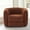 Brown, variant on 360-Degree Swivel Accent Chair, Comfy Teddy Upholstery Barrel Chair , 37" Pumpkin-Shaped Accent Chair for Living Room, Bedroom, or Office, White