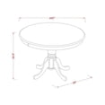 thumbnail image 5 of East West Furniture HBIP5-LWH-C 5 Piece Dining Room Table Set - Linen White Small Dining Table and 4 Linen White Chairs for Dining Room with Slatted Back - Linen White Finish, 5 of 6