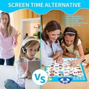 Beefunni Learning Toys for Toddlers 1 2 3+Years, Electronic Interactive Alphabet Wall Chart, Talking ABC Learning Poster with Music Birthday Gifts for 2-6 Years Old Boys and Girls.