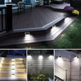 thumbnail image 5 of 8 Pieces Solar Garden Lights Outdoor, Epicgadget Auto On/Off Solar Powered LED Fence Deck Lights Waterproof Stainless Steel Step Stairs LED Lamp Lighting for Patio Yard Garden Pathway Walkway Decor, 5 of 7