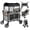 Gray, variant on TouHeart Foldable Wagon Stroller for 2 Kids, 3-in-1 Stroller Wagon with Canopy, 5-Point Harness, 180° Adjustable Handlebars, Removable Seat for Toddlers and Child, Black
