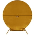 thumbnail image 3 of Efavormart 7.5ft Metallic Gold Soft Velvet Round Backdrop Stand Cover, Fitted Wedding Arch Cover - 2-Sided, 3 of 6