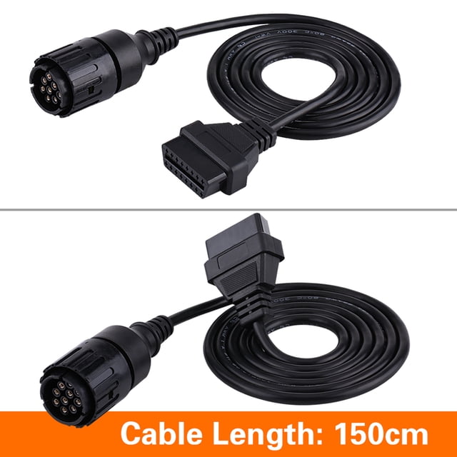 OBD2 Adapter Cable for Motorcycle 10 Pin to 16 Pin OBD2 Diagnostic Connector Cable GPS Recording with Throttle Lean Angle Professional Manufacturing