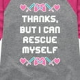 thumbnail image 3 of Instant Message - Rescue Myself - Toddler & Youth Girls Raglan Graphic T-Shirt, 3 of 5
