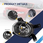 Fog Lights Assembly for 2006-2013 Audi A3 Hatchback;A3 Base Model;w/ Sport Package,OEM Replacement Fog Lamps Clear Lens for 2005-2008 Audi A4 Sedan/New Style/Audi S4 Sedan/Wagon