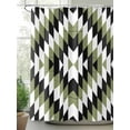 thumbnail image 2 of Shower Curtain Aztec Boho Bathroom Curtains with Hooks, Waterproof Fabric Bohemian Abstract Geometric Sage Green Bath Shower Curtains Set for Bathroom Bathtubs Decor 36x72 Inch, 2 of 8