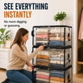 thumbnail image 5 of Clearance Heavy-Duty Large Clear Zippered Storage Bags with Handles – For Moving, Dorm, Closet & Extra Containers with Lids, 5 of 9