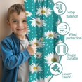 thumbnail image 3 of Blackout Kids Curtains,Turquoise Daisy Flower Pattern Childrens Insulated Curtains Set Of 2,Bedroom Essentials,Toddler Room Decor 52"x63", 3 of 5