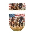thumbnail image 5 of FORUDESIGNS Horse American Flag Pattern 2 Pack Toilet Lid Cover with Toilet Tank Lid Cover, Adjustable Toilet Protector, 15-21 in, Fits Most Round Elongated and Oblong Lids, 4th of July, 5 of 8