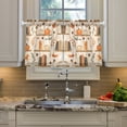 thumbnail image 2 of Yayeee Kitchen Curtains Tier Pair Light Filtering 27"x36" Rod Pocket Short Cafe Window Panel, Fall Book Shelf, 2 of 7