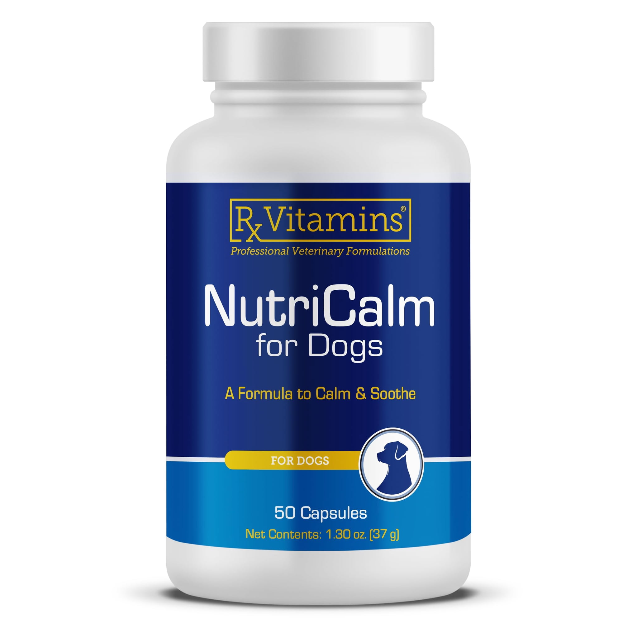 Rx Vitamins NutriCalm - Calming Care for Dogs with Valerian Root, Tryptophan, & Ashwagandha - Aids in Separation Anxiety Relief for Dogs and Stress Relief - Dog Road Trip Essentials & Relaxant - 50ct