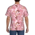 thumbnail image 3 of Bixox Men's Rose Flowers Printed Short Sleeve Skinny Athletic T-Shirt, 3 of 6