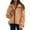 01 Khaki, variant on Zip Up Hoodie Women Lightweight Down Coat Long Sleeve Button Quilted Pullover Puffer Jacket Packable Hooded Winter Coat
