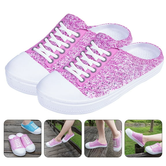 FONDOTIN 1 Pair Pink EVA Anti-slip Breathable Sandals for Women with Hollow-out Design for Summer Outdoor