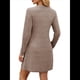 thumbnail image 3 of Vestido Tipo Suéter de Punto de Larga para Mujer, Estilo Túnica Informal con Cuello en V, Conjuntos de Moda para Otoño. Caqui L, 3 of 7